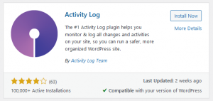 Activity Log Plugin